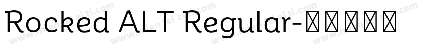 Rocked ALT Regular字体转换